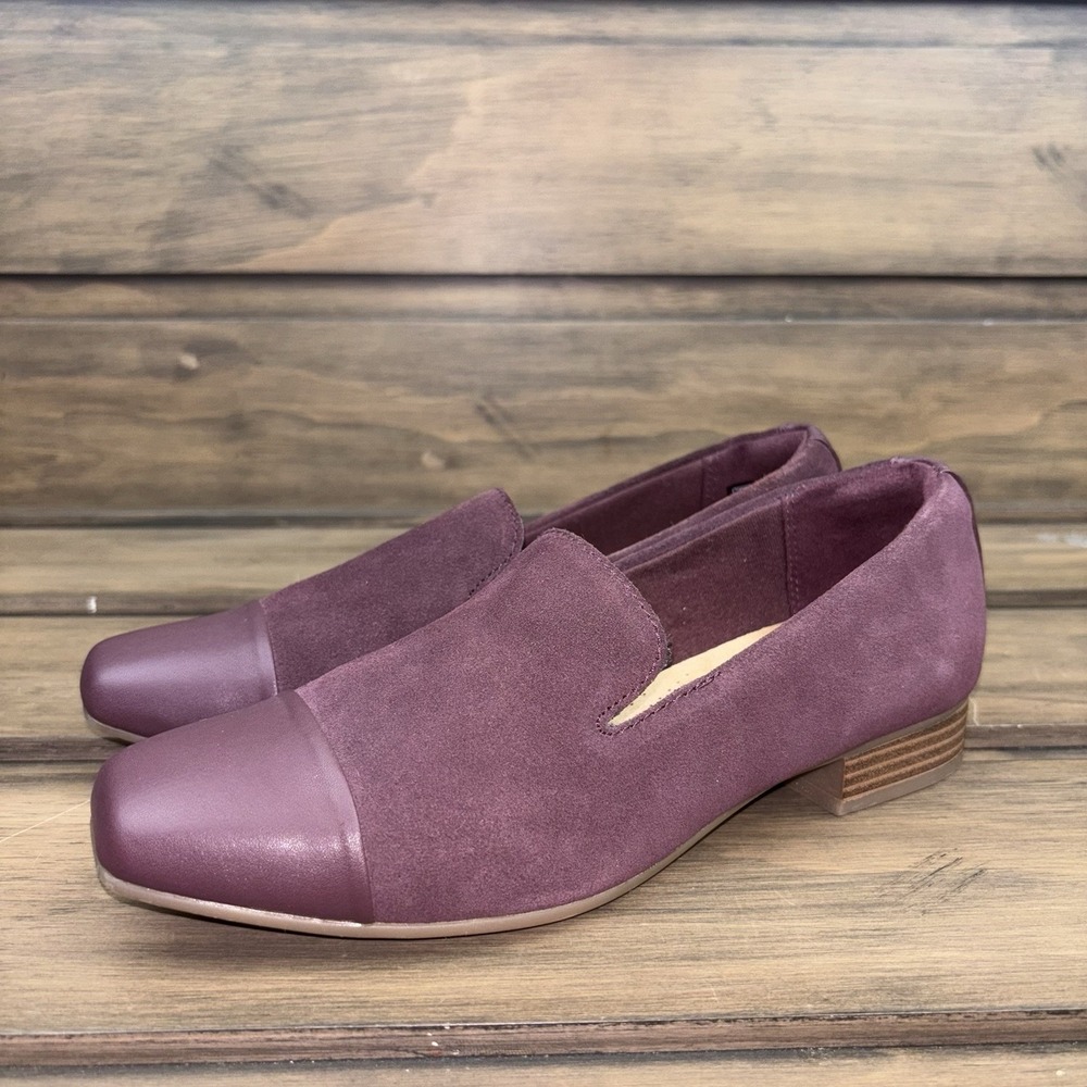 Women's Tilmont Step‎ Suede Loafer Burgundy Size 8 M Collection By Clarks